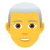 👨‍🦳 man: white hair display on JoyPixels